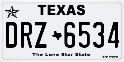 TX license plate DRZ6534
