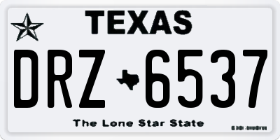 TX license plate DRZ6537