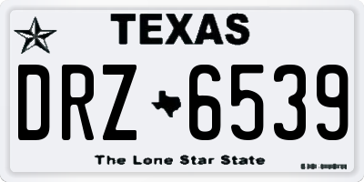 TX license plate DRZ6539