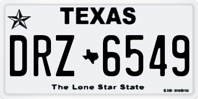 TX license plate DRZ6549