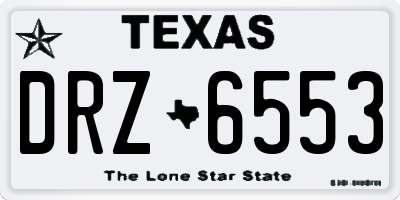 TX license plate DRZ6553