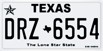 TX license plate DRZ6554
