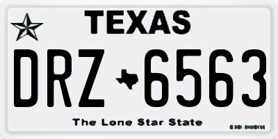 TX license plate DRZ6563