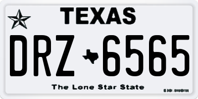 TX license plate DRZ6565
