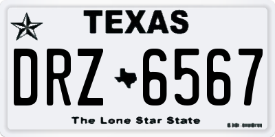 TX license plate DRZ6567