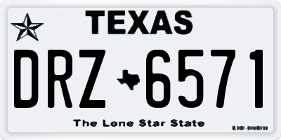 TX license plate DRZ6571