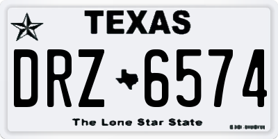 TX license plate DRZ6574