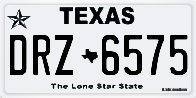 TX license plate DRZ6575