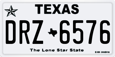 TX license plate DRZ6576