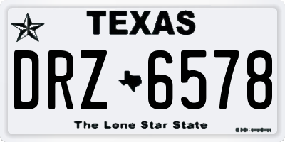 TX license plate DRZ6578
