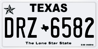 TX license plate DRZ6582