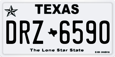 TX license plate DRZ6590