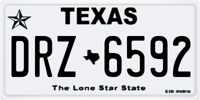 TX license plate DRZ6592
