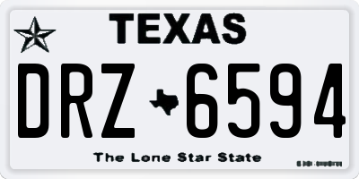 TX license plate DRZ6594