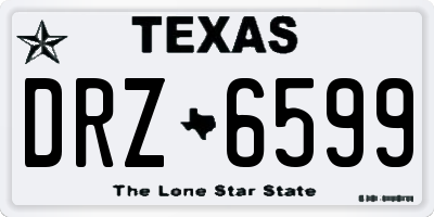 TX license plate DRZ6599