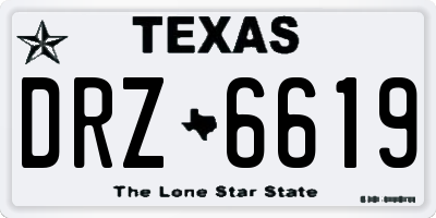 TX license plate DRZ6619