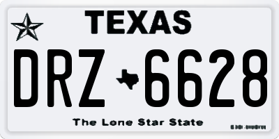 TX license plate DRZ6628