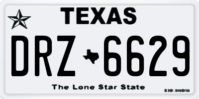 TX license plate DRZ6629