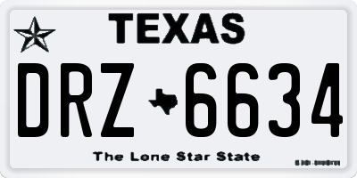 TX license plate DRZ6634