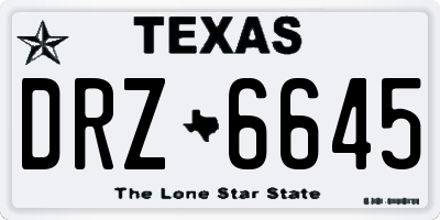 TX license plate DRZ6645
