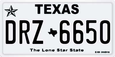 TX license plate DRZ6650