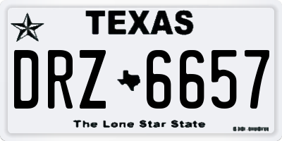 TX license plate DRZ6657