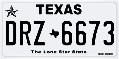 TX license plate DRZ6673