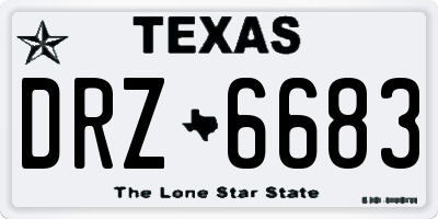 TX license plate DRZ6683