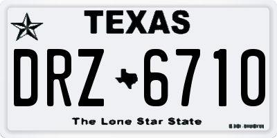 TX license plate DRZ6710