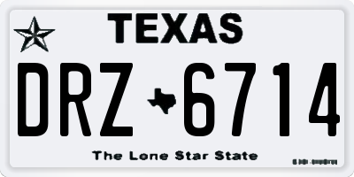 TX license plate DRZ6714