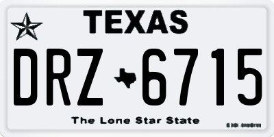 TX license plate DRZ6715