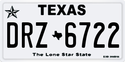 TX license plate DRZ6722