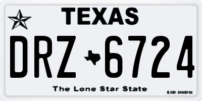 TX license plate DRZ6724