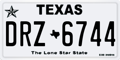 TX license plate DRZ6744