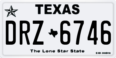 TX license plate DRZ6746