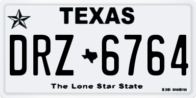 TX license plate DRZ6764
