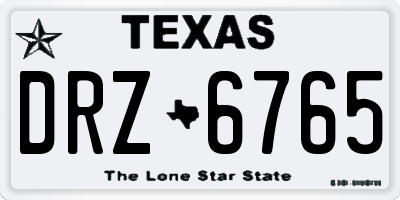 TX license plate DRZ6765