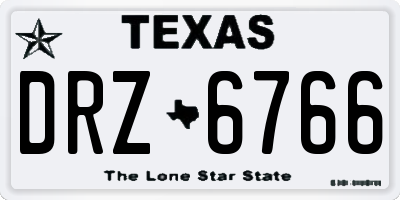 TX license plate DRZ6766