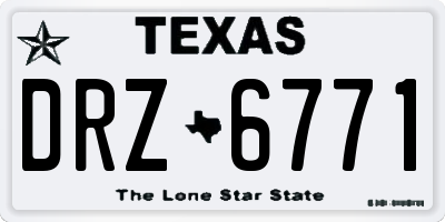 TX license plate DRZ6771