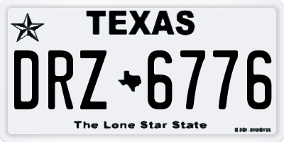 TX license plate DRZ6776