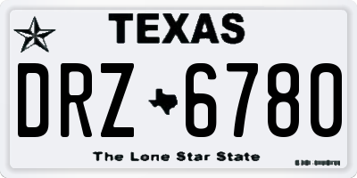 TX license plate DRZ6780