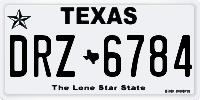 TX license plate DRZ6784