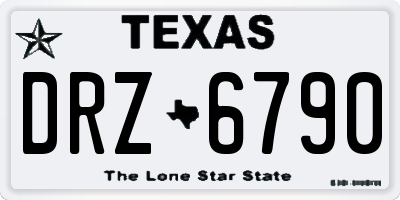 TX license plate DRZ6790