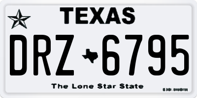TX license plate DRZ6795