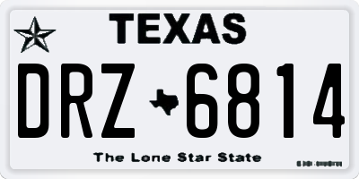 TX license plate DRZ6814