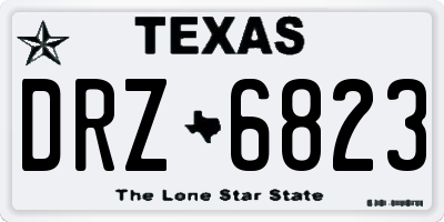 TX license plate DRZ6823