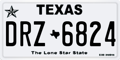 TX license plate DRZ6824