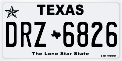 TX license plate DRZ6826
