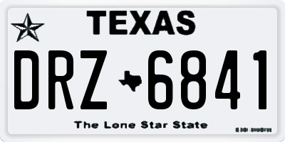 TX license plate DRZ6841
