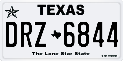 TX license plate DRZ6844